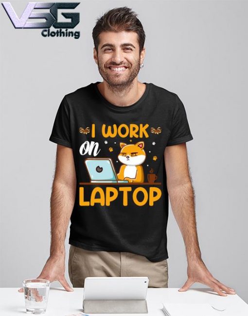 Cat I Work on Laptop shirt