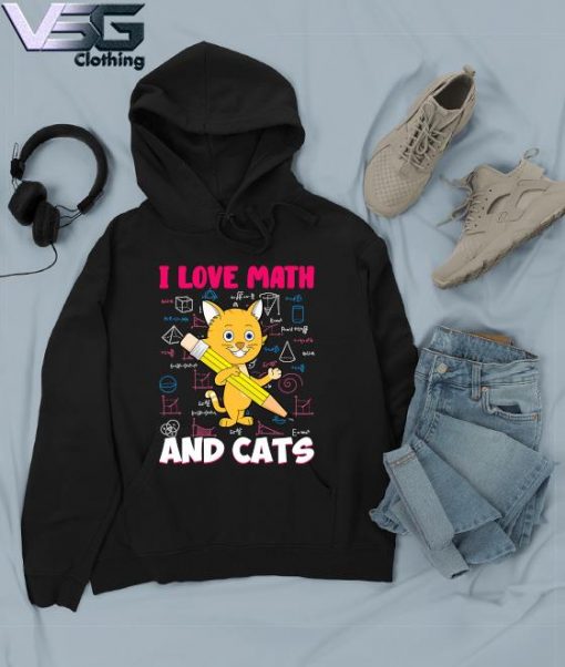 Cute Cat I love Math and Cats s Hoodie