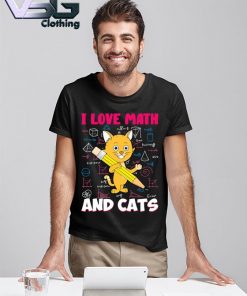 Cute Cat I love Math and Cats shirt