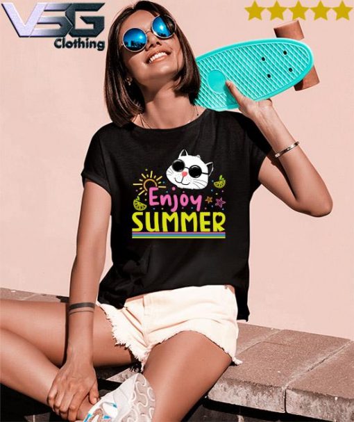 Enjoy Summer cute Cat s Women's T-Shirts