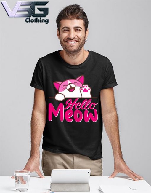 Funny Cat Hello Meow shirt
