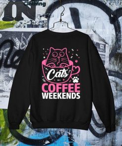 Funny Cats Coffee Weekends s Sweater