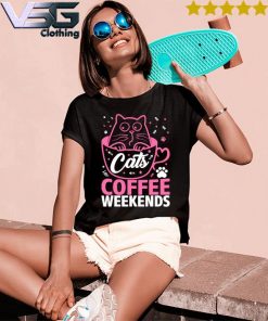 Funny Cats Coffee Weekends s Women's T-Shirts