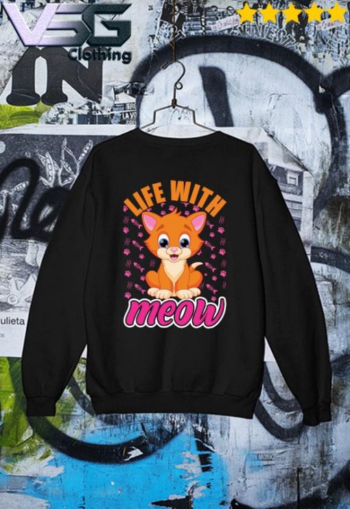 Life with Meow cute Cats s Sweater