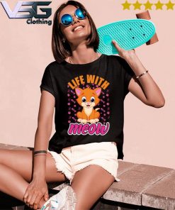 Life with Meow cute Cats s Women's T-Shirts