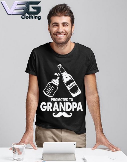 Nursing Bottle And Beer Promoted To Grandpa Father's Day T-shirt