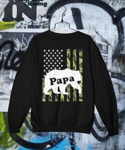Official Best Papa Bear Veteran American Flag Father's Day T-shi Sweater