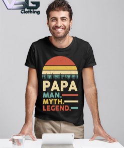 Official Papa Man Myth Legend Vintage Father's Day T-shirt