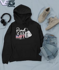 Proud US Navy Dad American Flag Father's Day T-s Hoodie