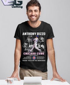 # 44 Anthony Rizzo Chicago Cubs 2012 2021 signature Memories thank shirt