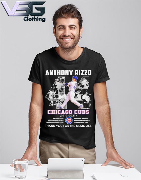 44 Anthony Rizzo Chicago Cubs 2012 2021 thank you for the memories  signature shirt, hoodie, sweater, long sleeve and tank top