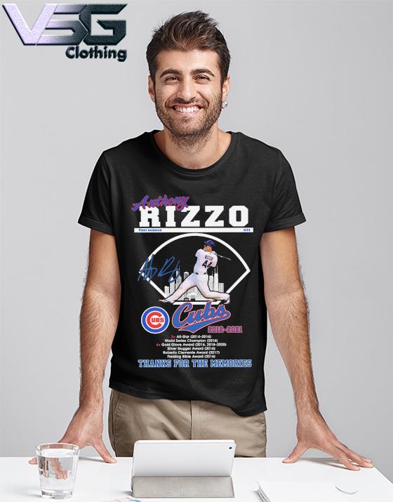 Authony Rizzo Cubs 2012-2021 thanks for the memories T-shirt