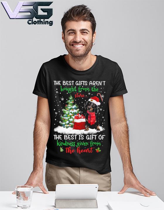 Cute Dachshund T-shirt,Dachshund Santa Hat Dachshund Lover T-shirt,Dog Lover Xmas T-shirt,Christmas Gift Three Dachshund Christmas T-shirt