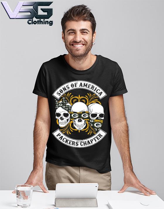 Funny Skull Sons of America Green Bay Packers Chapter Shirt, hoodie,  sweater, long sleeve and tank top