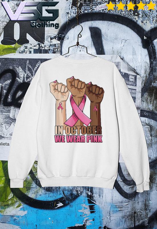 BREAST CANCER AWARENESS MONTH SWEATSHIRTS AND WATER BOTTLES WITH