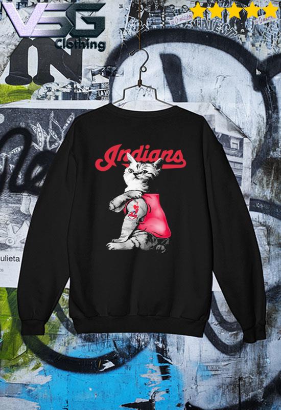 Tattoo Cat I love Cleveland Indians shirt, hoodie, sweater, long sleeve and  tank top
