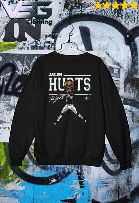 Philadelphia Eagles Jalen Hurts cartoon signature shirt, hoodie