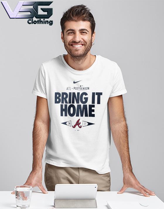 Atlanta Braves Nike 2021 Postseason Proving Grounds T-Shirt - Gray