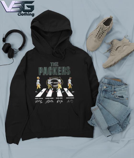 Official The Packers Robert Tonyan Davante Adams Aaron Jones Aaron Rodgers abbey  road signatures shirt, hoodie, sweater, long sleeve and tank top