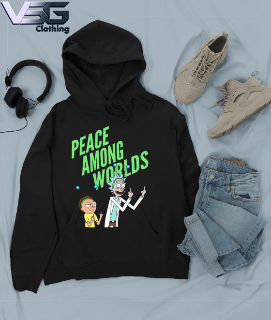 Rick and morty discount hoodie peace among worlds