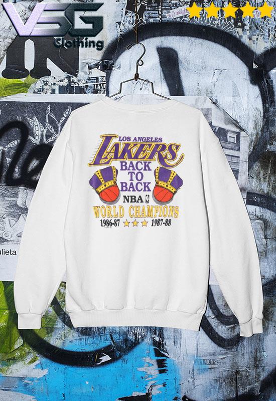 88 Back To Back World Champion LA Lakers Tshirt Sweatshirt Hoodie