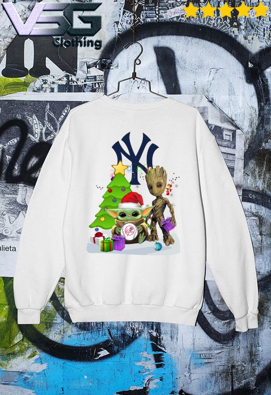 New York Yankees Baby Yoda hugs logo shirt, hoodie, sweater, long