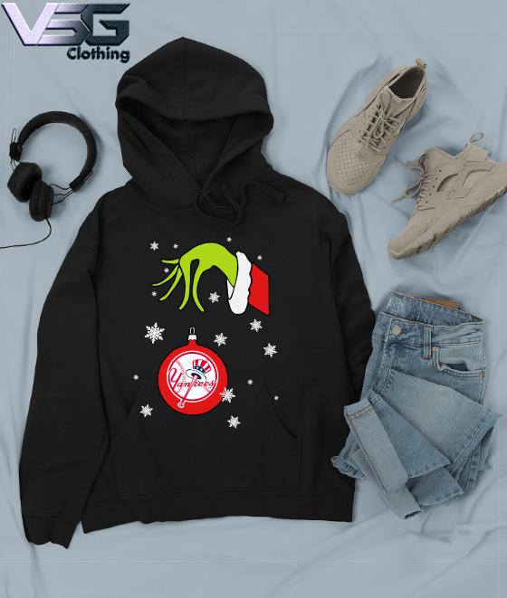 Grinch Hand holding Ornament New York Yankees Snowflake Christmas 2022  Sweatshirt, hoodie, sweater, long sleeve and tank top