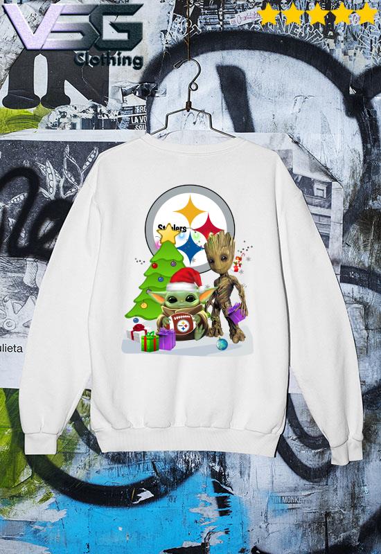 Official santa Bigfoot and Baby Yoda hug Pittsburgh Steelers Snow Christmas  Tree Sweater, hoodie, sweater, long sleeve and tank top