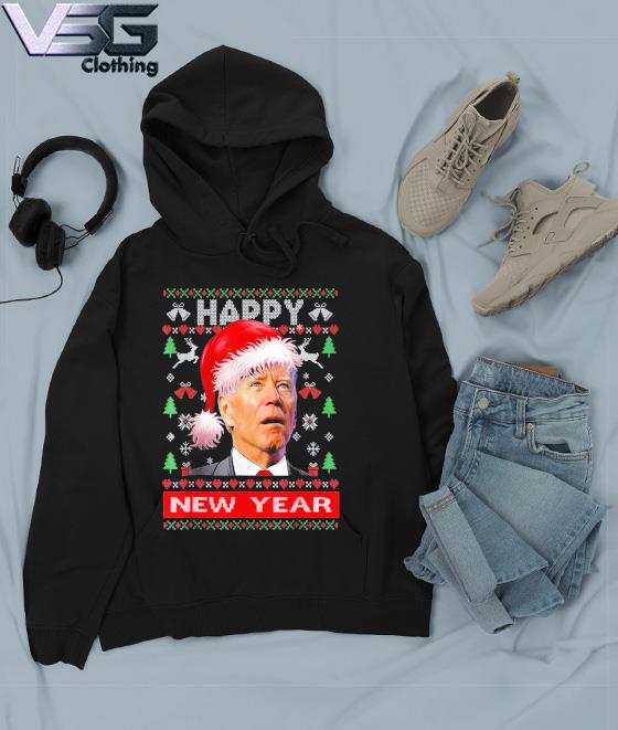 Santa Joe Biden Happy New Year Ugly Christmas Sweater Tank Top