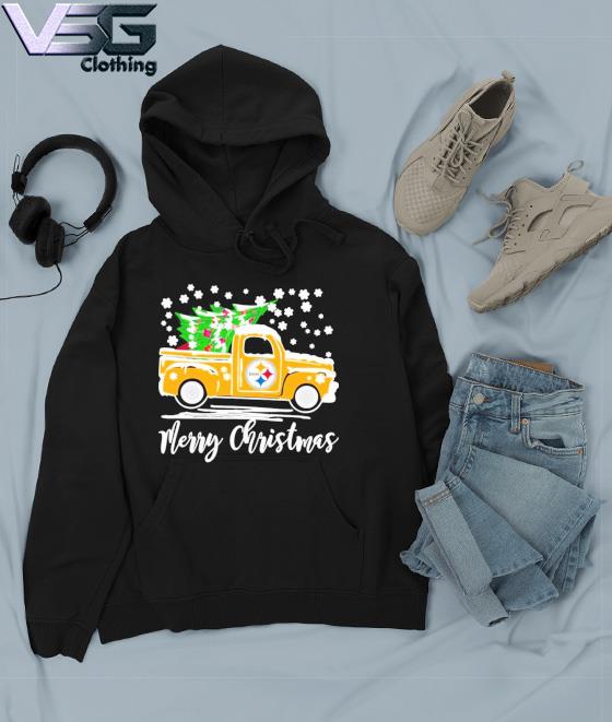 Pittsburgh Steelers pickup truck Merry Christmas shirt, hoodie, sweater