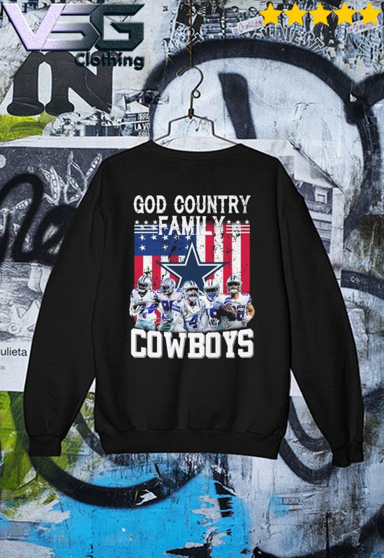 God family country Dallas Cowboys signatures American flag shirt, hoodie,  sweater, long sleeve and tank top