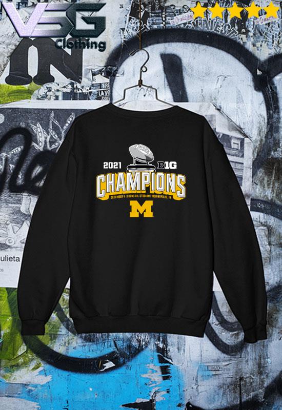 Blue 84 Men's 2021 Big Ten Football Champions Michigan Wolverines Locker Room T-Shirt, Small