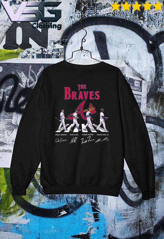 The Atlanta Braves Abbey Road Dansby Swanson Ozzie Albies Freddie freeman  Ronald Acuna Jr signatures shirt, hoodie, sweater, long sleeve and tank top
