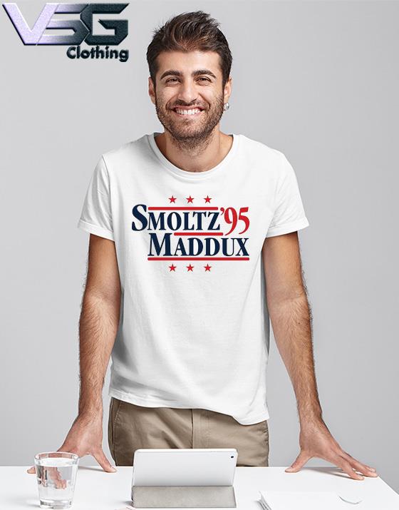 Smoltz & Glavine '95 - Atlanta Baseball Legends Political Campaign Parody T-Shirt - Hyper Than Hype Shirts M / Red Shirt