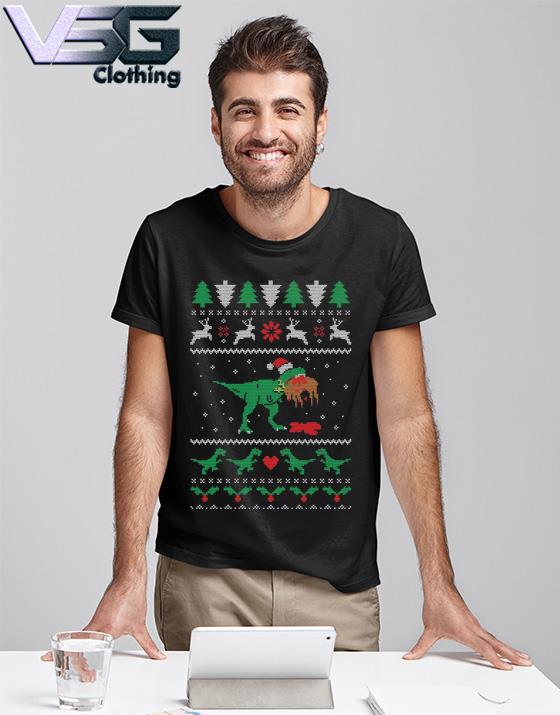 T-Rex Eating Reindeer Jumper Christmas Sweater, hoodie, sweater, long ...