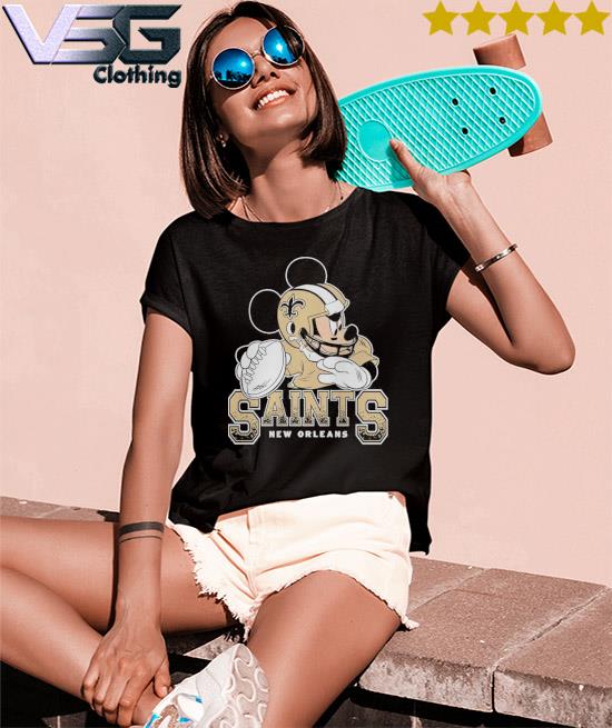 New Orleans Saints 'mickey Sunglasses' Black Tee 