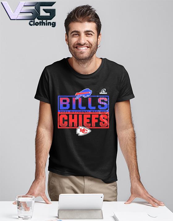 Buffalo Bills Vs Kansas City Chiefs 2021 2022 Divisional Matchup NFL T-Shirt  - REVER LAVIE