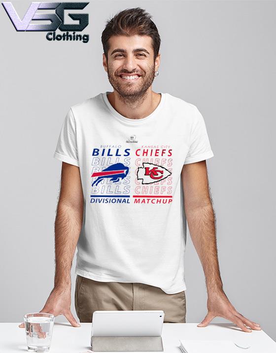 Buffalo Bills Vs Kansas City Chiefs 2021 2022 Divisional Matchup NFL T-Shirt  - REVER LAVIE