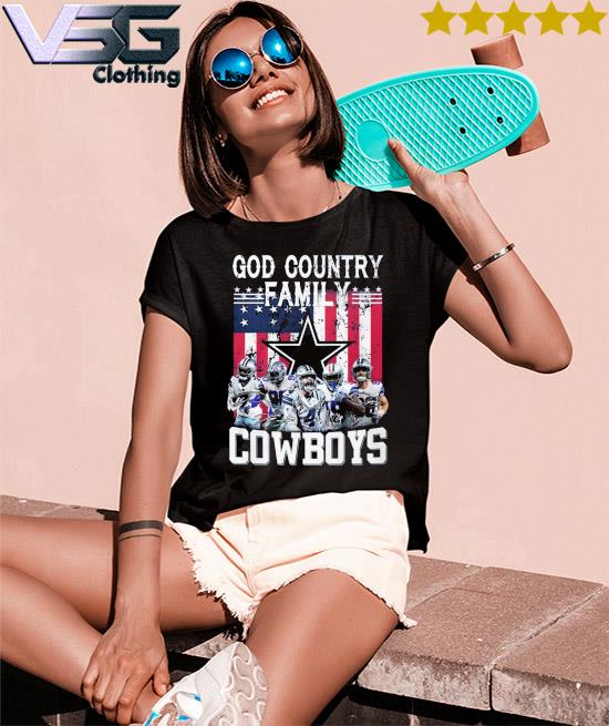 Dallas Cowboys Football God Country Family American Flag Shirt