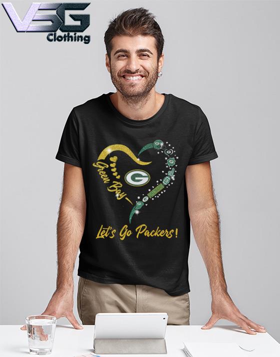 Heart Green Bay Packers let's go Packers shirt, hoodie, sweater