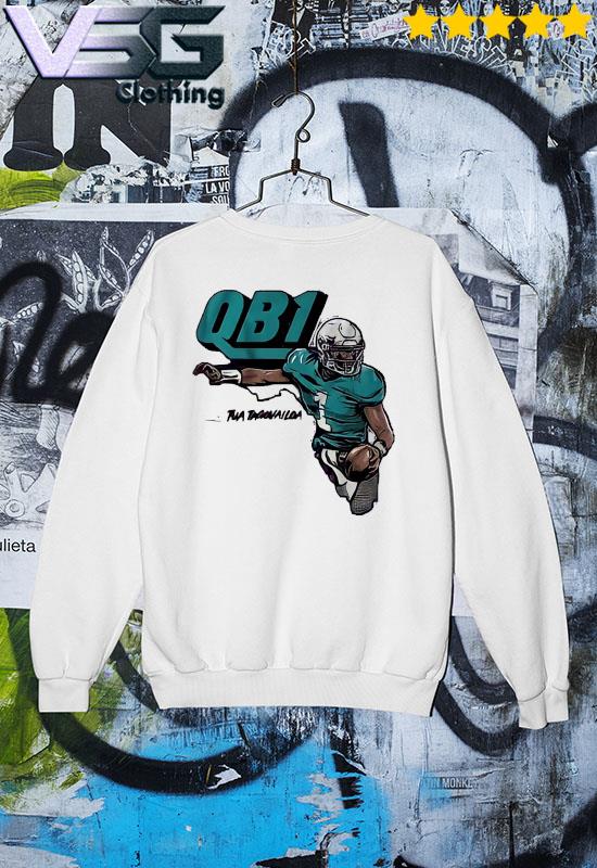 Official Miami dolphins qb1 tua tagovailoa shirt, hoodie, sweater