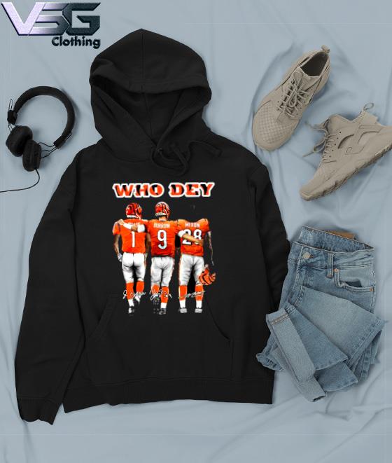 Cincinnati Bengals Who Dey Ja'Marr Chase Joe Burrow Mixon Signatures shirt,  hoodie, sweater, long sleeve and tank top