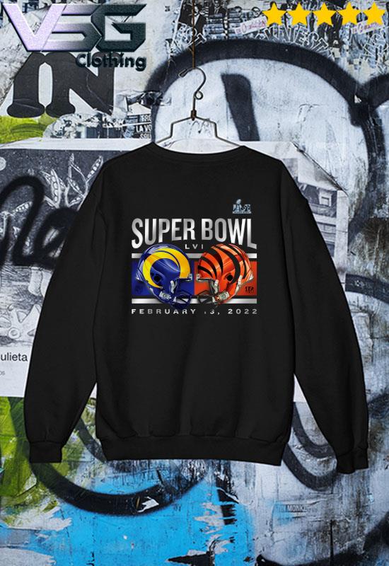 Cincinnati Bengals vs. Los Angeles Rams Super Bowl LVI Matchup Big & Tall  Dueling T-Shirt - Black