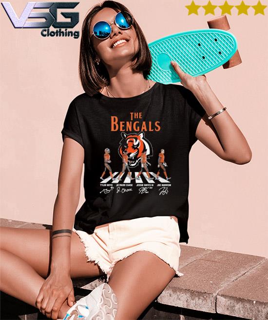 Funny the Cincinnati Bengals abbey road signatures T-shirt, hoodie,  sweater, long sleeve and tank top