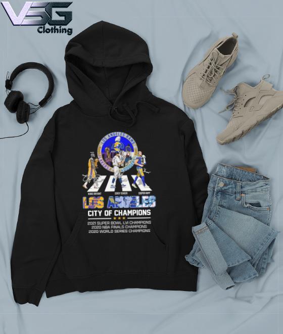 LA Rams and LA Lakers and LA Dodgers Kobe Bryant Corey Seager Cooper Kupp Abbey  Road Los Angeles City Of Champions Signatures Shirt, hoodie, sweater and  long sleeve