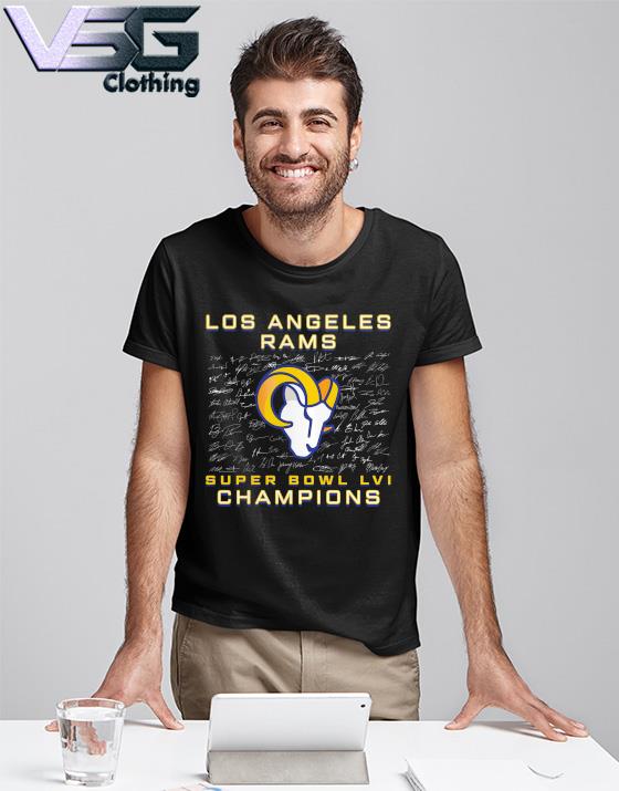 Official nFL Los Angeles Rams Super Bowl LVI Champions 2022 signatures shirt,  hoodie, longsleeve, sweatshirt, v-neck tee
