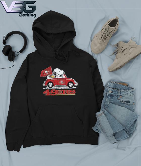 Snoopy and Woodstock drive car San Francisco 49Ers shirt, hoodie, sweater,  long sleeve and tank top