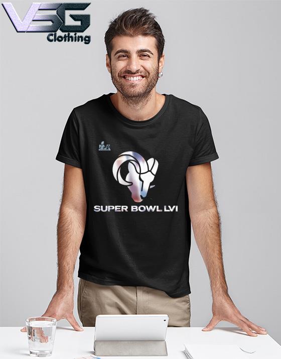 Top black Los Angeles Rams Super Bowl LVI Bound Shimmer T-Shirt