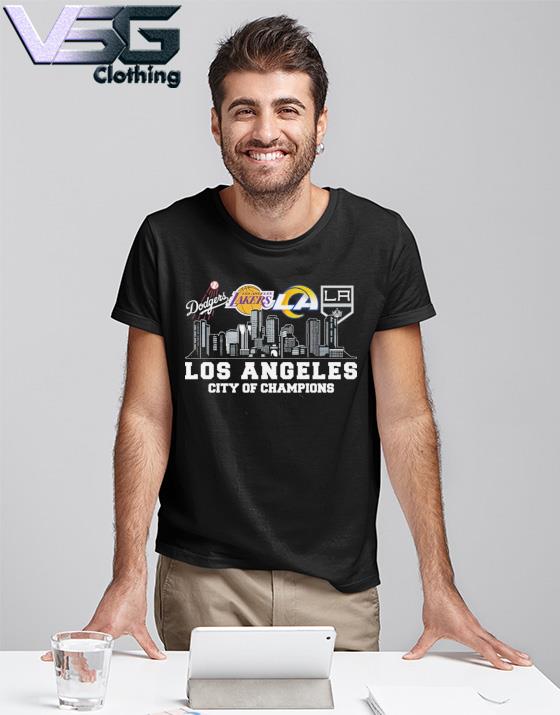 Los Angeles Rams Lakers Dodgers City Of Champions T-Shirt - KitOmega