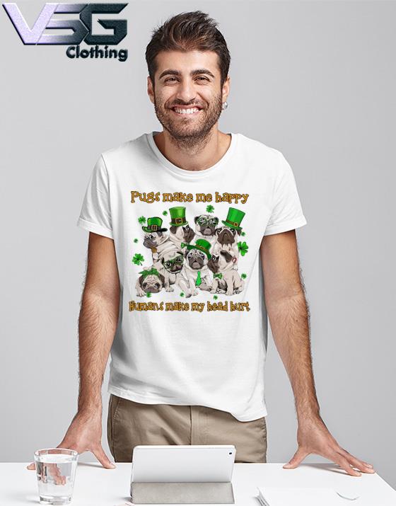 st patrick's day pug shirt